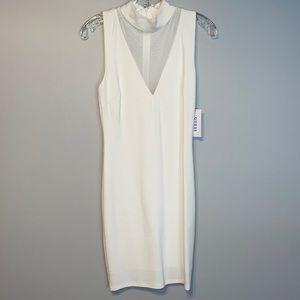 Guess Mesh V White Dress